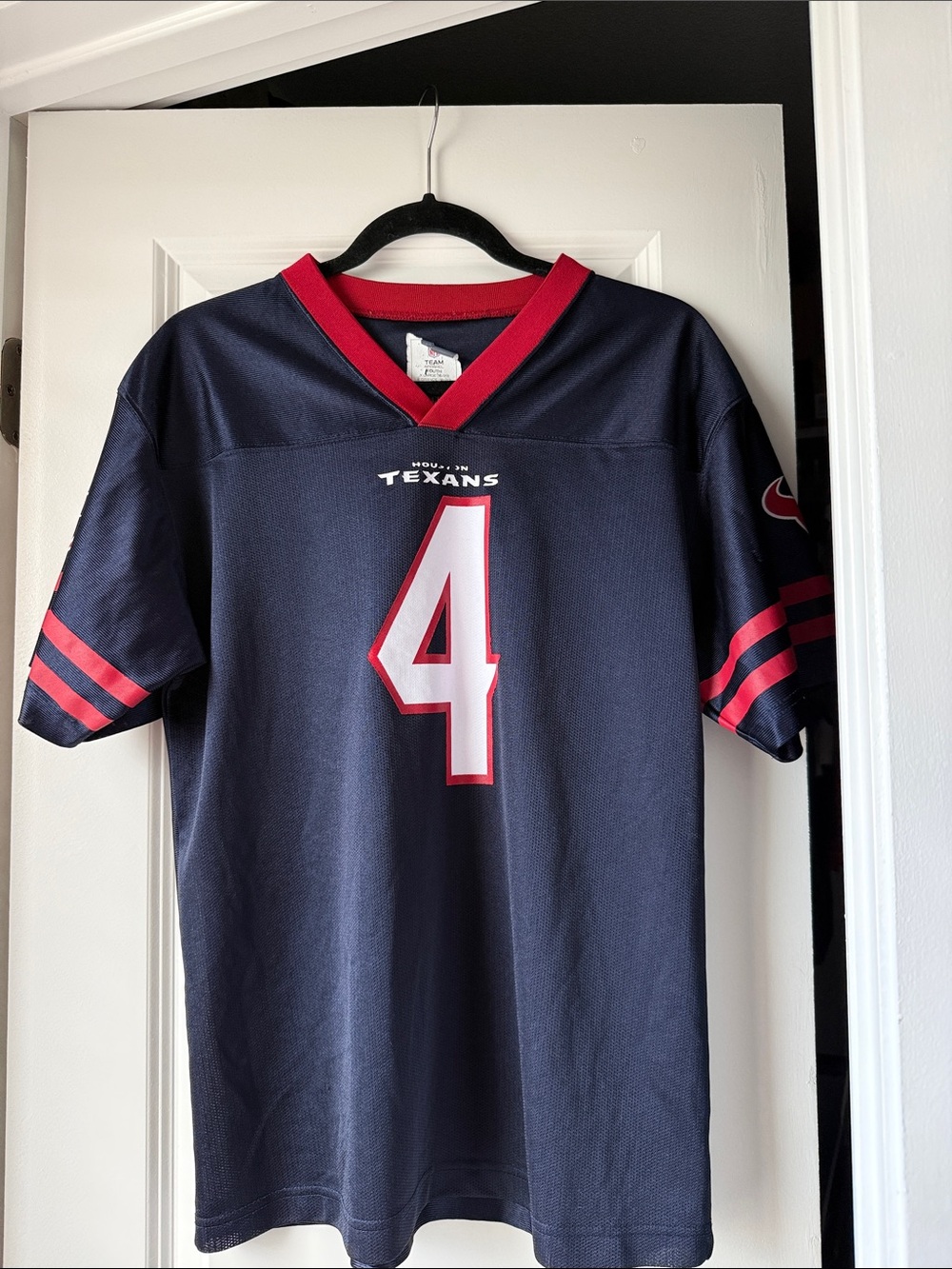 NFL Houston Texans #4 Navy and Red Men's Football Jersey